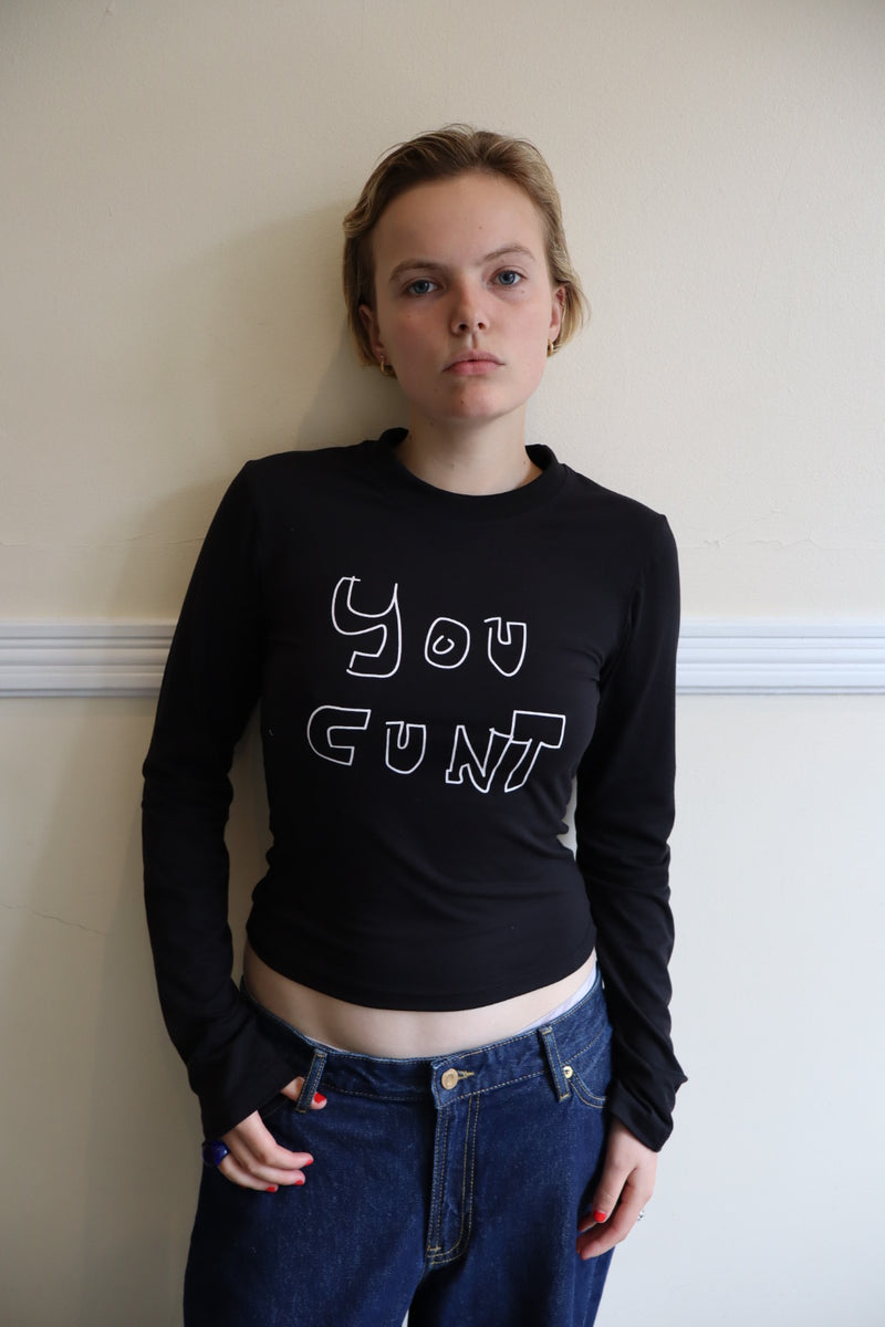Your a cunt long sleeve black top