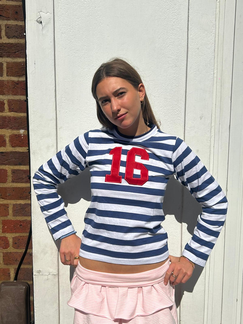 Number 16 Striped Tee