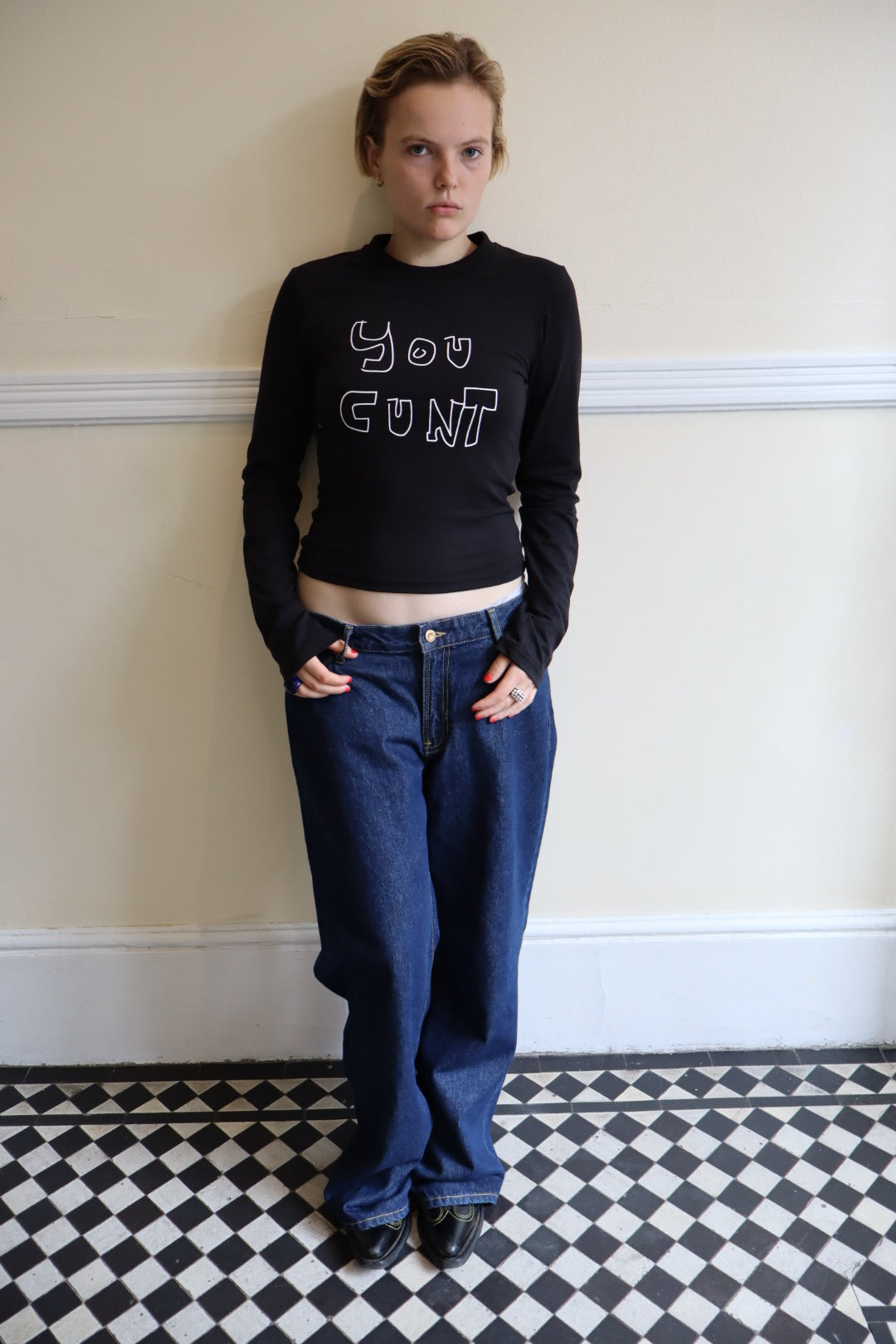 Your a cunt long sleeve black top