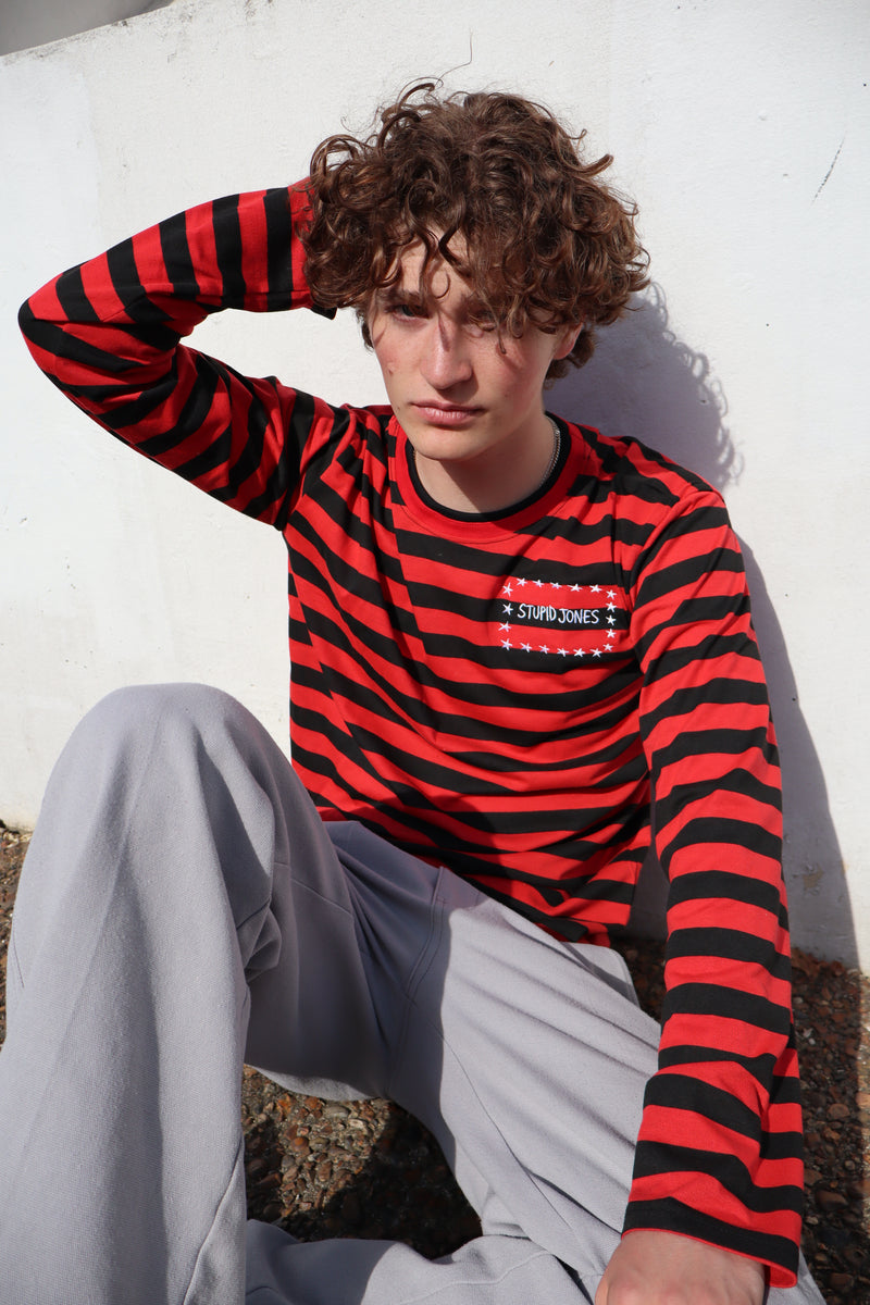 Red and black men’s long sleeve pre order